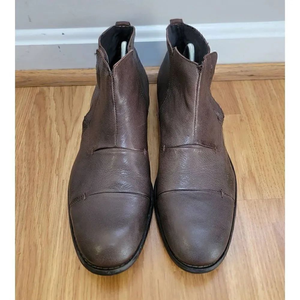 John Varvatos Men's Brown Ankle Boots 10